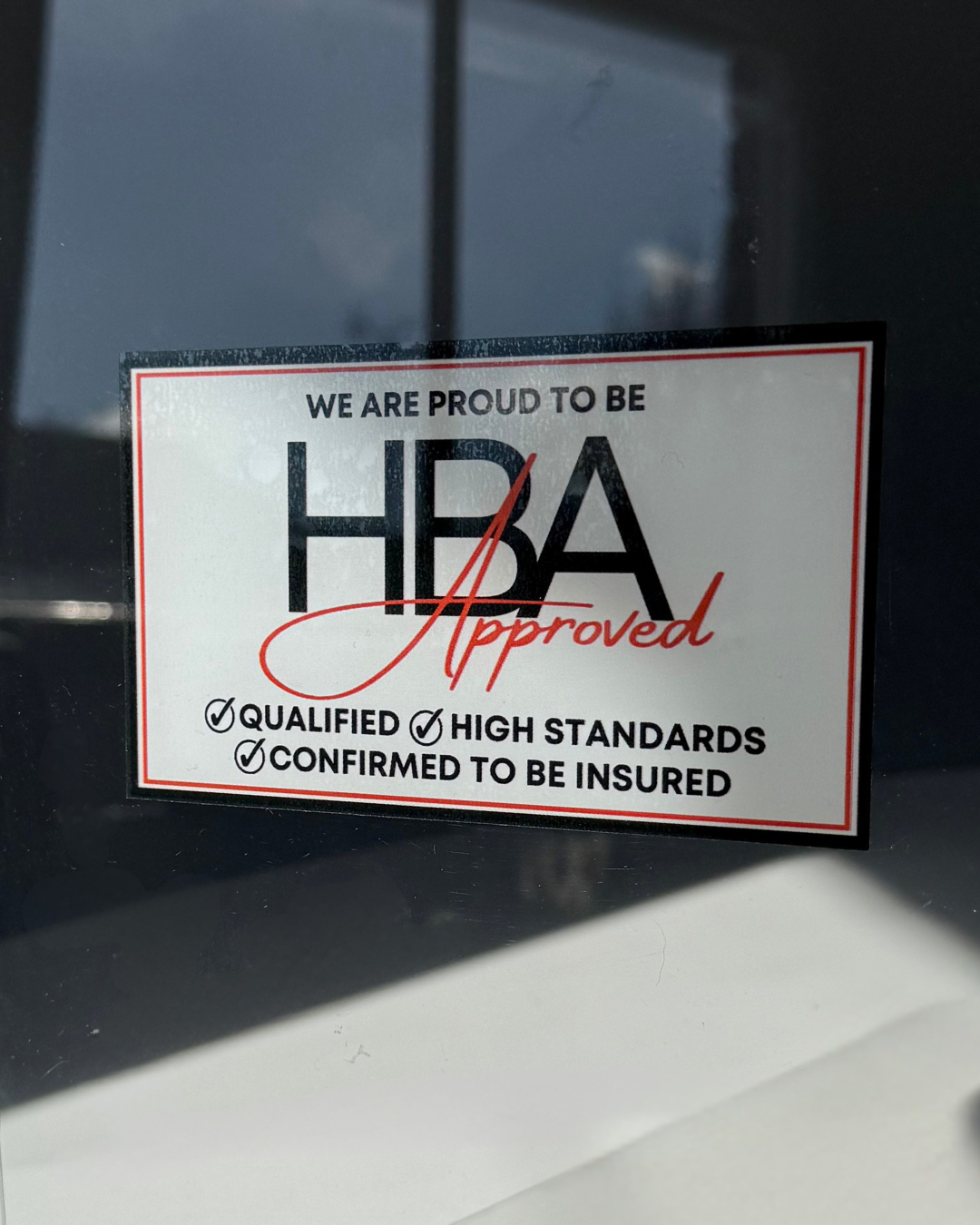 Verified HBA Approved Seal - Window
