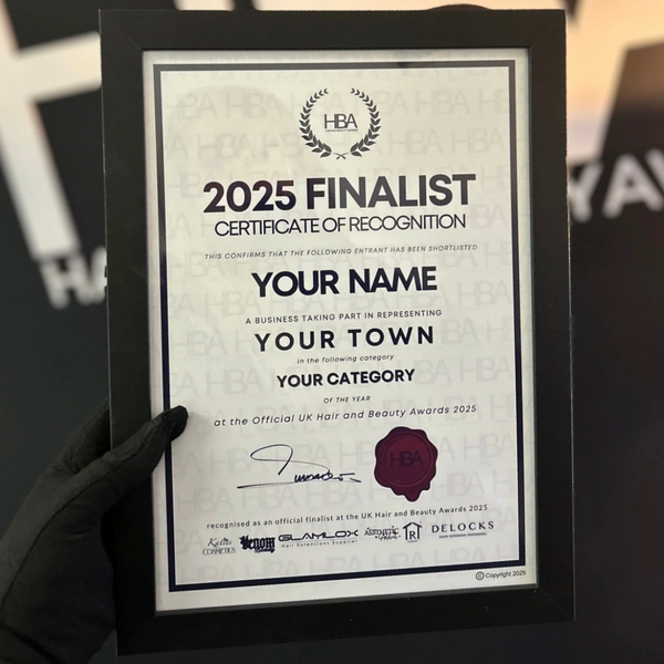 Framed Finalist Certificate