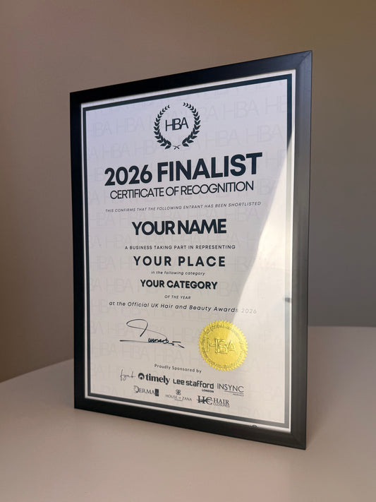 Framed Finalist Certificate