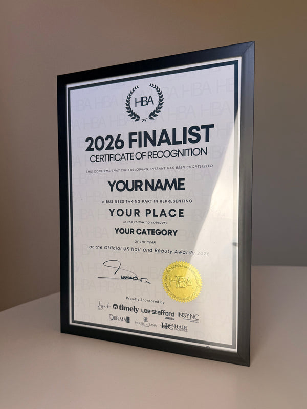 Framed Finalist Certificate